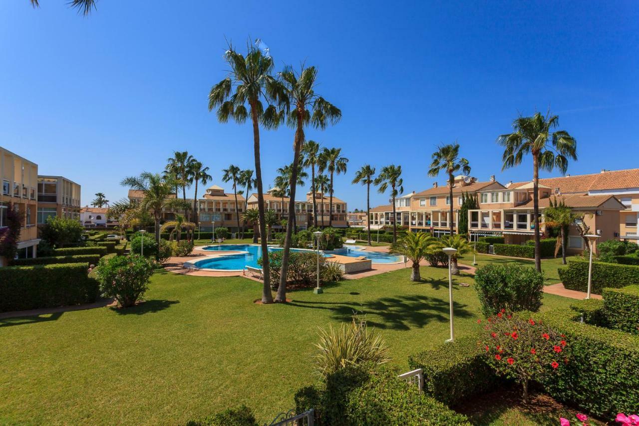 Apartamento Playa Con Piscina Y Terraza En Urbanizacion De Lujo 德尼亚 外观 照片