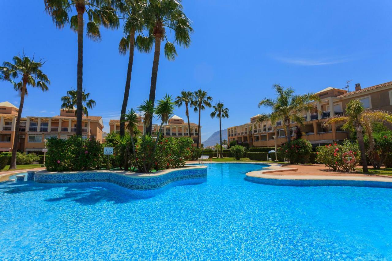 Apartamento Playa Con Piscina Y Terraza En Urbanizacion De Lujo 德尼亚 外观 照片