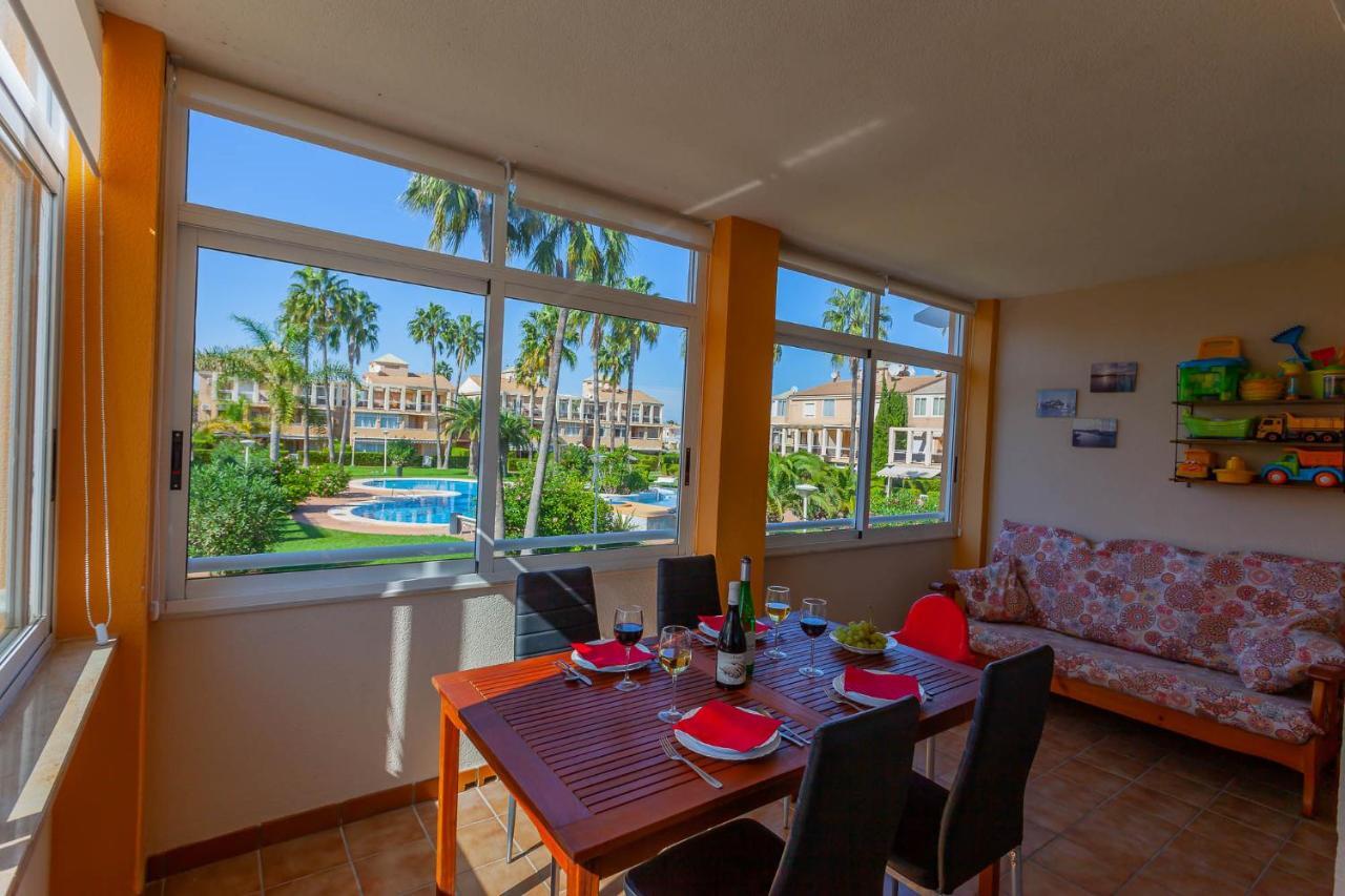 Apartamento Playa Con Piscina Y Terraza En Urbanizacion De Lujo 德尼亚 外观 照片